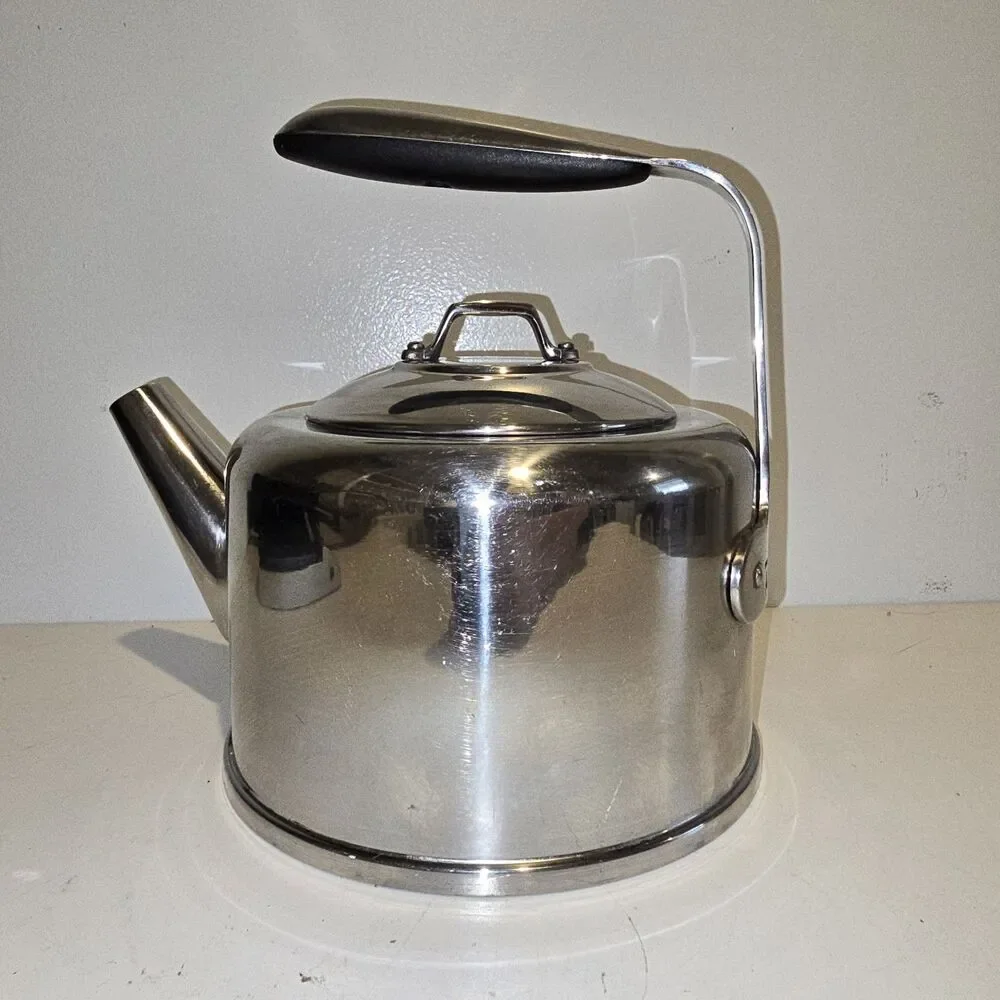 All Clad 2-Quart Tea Kettle Stainless Steel Cantalever Handle No Whistle